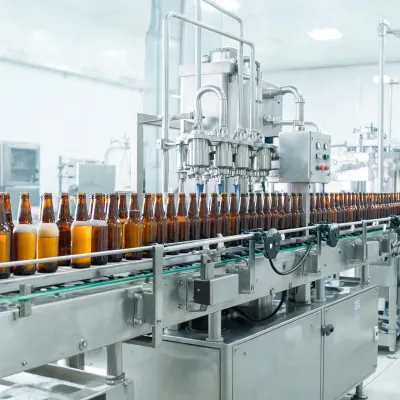 beer bottling line